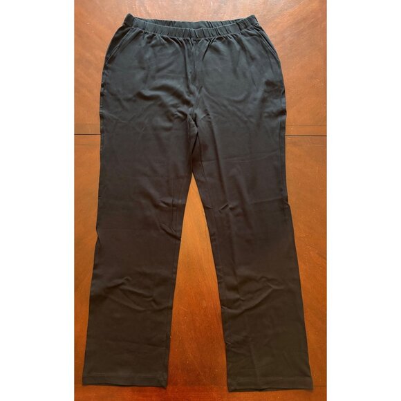 Lands End NEW Knit Sport Straight Leg Casual Pull on Pants Black Size 18/XL Tall - Picture 2 of 14